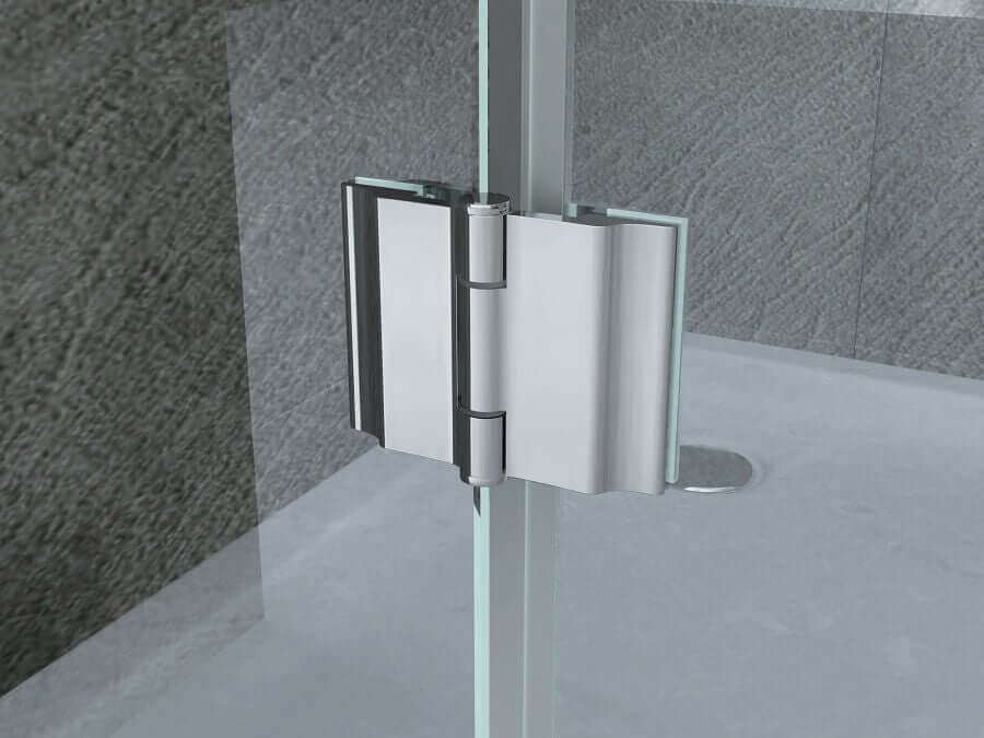 Box Doccia Semicircolare H195 Trasparente 8mm Doppia Anta Battente - Leo - 90x90