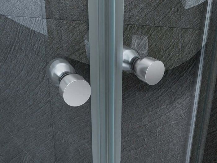 Box Doccia Semicircolare H190cm Doppia Anta Battente Cristallo 6mm - Cassiopea - 90x90