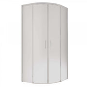 Box Doccia Semicircolare Acidato 6mm Apertura Scorrevole Anti Calcare - 90x90