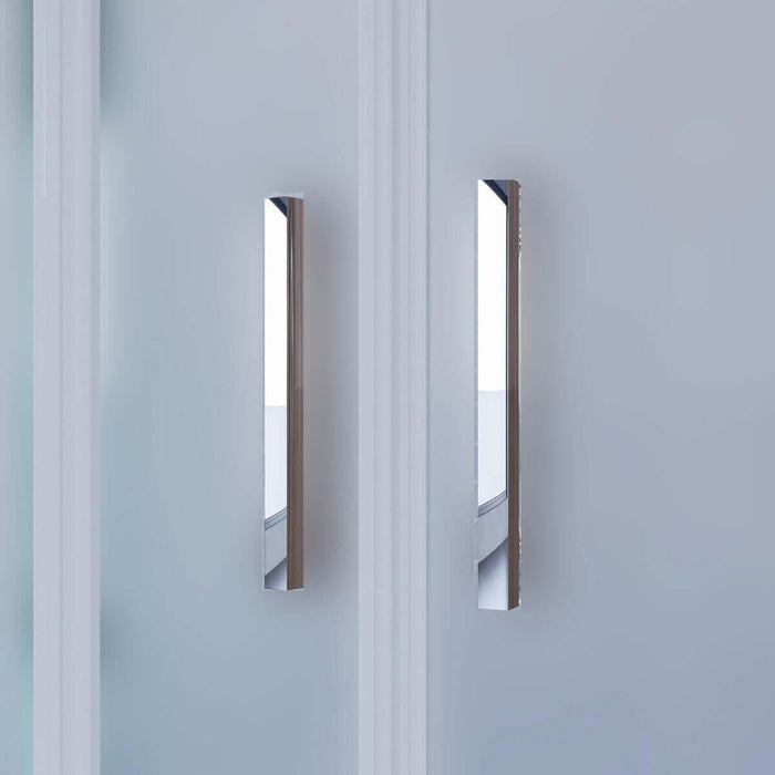 Box Doccia Semicircolare Acidato 6mm Apertura Scorrevole Anti Calcare - 80x80