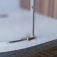 Box doccia semicircolare opaco tondo acidato h195 6mm icon, misura 90x90