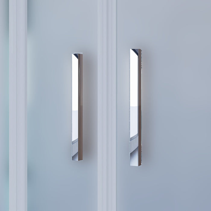 Box doccia semicircolare opaco tondo acidato h195 6mm icon, misura 90x90