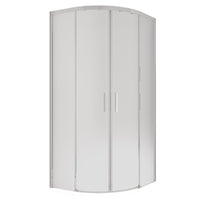 Box doccia semicircolare opaco tondo acidato h195 6mm icon, misura 80x80