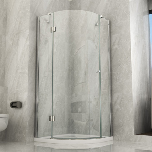 Box doccia semicircolare porta battente trasparente 8mm h195cm air, dimensioni 80x80