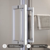 Box doccia semicircolare 90x90cm vetro 6mm trasparente | Aruba