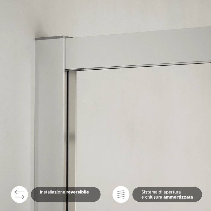 Box doccia semicircolare 90x90cm vetro 6mm trasparente | Aruba