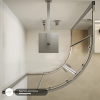 Box doccia semicircolare 90x90cm vetro 6mm trasparente | Aruba