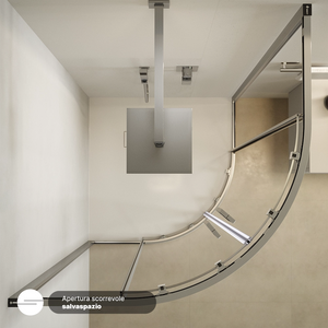 Box doccia semicircolare 90x90cm vetro 6mm trasparente | Aruba