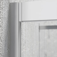 Box doccia semicircolare 90x90 cm serigrafato 4 mm profili bianchi | Grenada