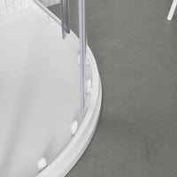 Box doccia semicircolare 80x80 cm trasparente 4 mm profili bianchi | Grenada