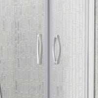 Box doccia semicircolare 80x80 cm trasparente 4 mm profili bianchi | Grenada