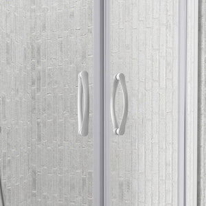 Box doccia semicircolare 80x80 cm trasparente 4 mm profili bianchi | Grenada