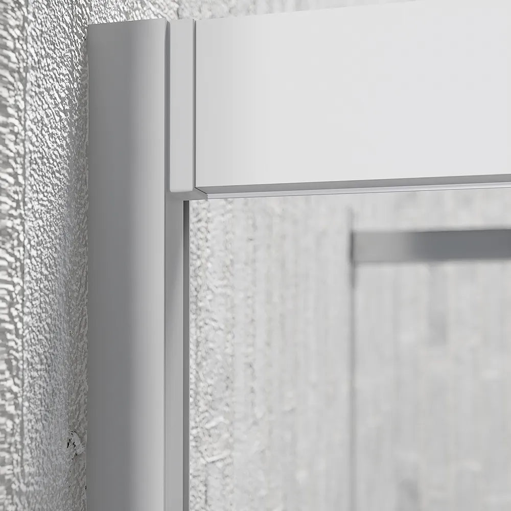 Box doccia semicircolare 80x80 cm trasparente 4 mm profili bianchi | Grenada