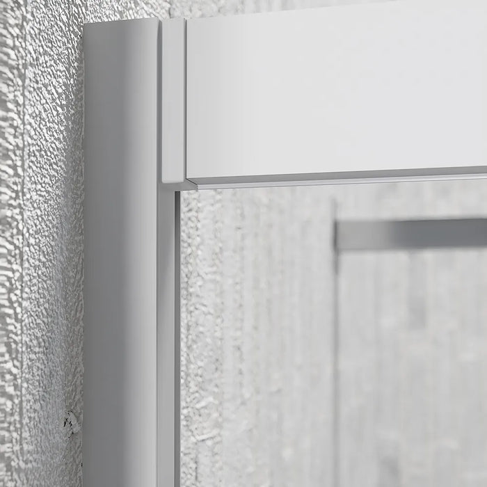 Box doccia semicircolare 80x80 cm trasparente 4 mm profili bianchi | Grenada