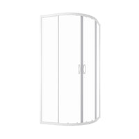 Box doccia semicircolare 80x80 cm trasparente 4 mm profili bianchi | Grenada