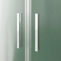 Box doccia semicircolare 75x75cm profili cromati slim vetro 6mm opaco h190 | Portofino