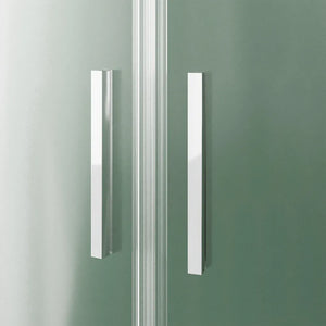 Box doccia semicircolare 75x75cm profili cromati slim vetro 6mm opaco h190 | Portofino