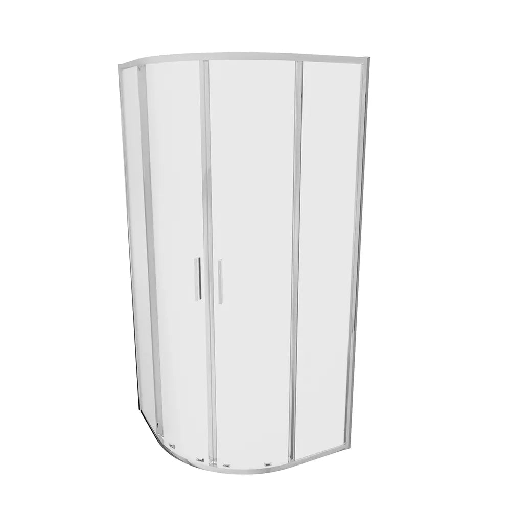 Box doccia semicircolare 75x75cm profili cromati slim vetro 6mm opaco h190 | Portofino