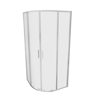 Box doccia semicircolare 75x75cm profili cromati slim vetro 6mm opaco h190 | Portofino