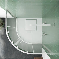 Box doccia semicircolare 75x75cm profili cromati slim vetro 6mm trasparente h190 | Portofino