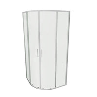 Box doccia semicircolare 90x90cm profili cromati slim vetro 6mm trasparente h190 | Portofino