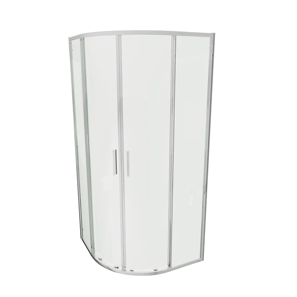 Box doccia semicircolare 75x75cm profili cromati slim vetro 6mm trasparente h190 | Portofino