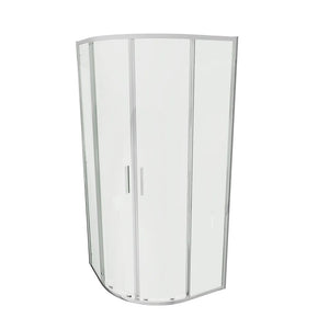 Box doccia semicircolare 75x75cm profili cromati slim vetro 6mm trasparente h190 | Portofino