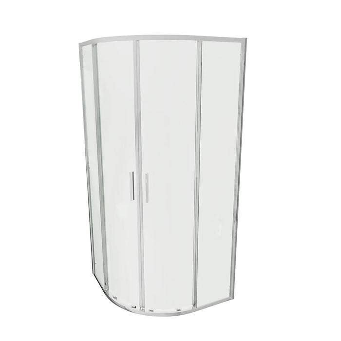 Box doccia semicircolare 75x75cm profili cromati slim vetro 6mm trasparente h190 | Portofino