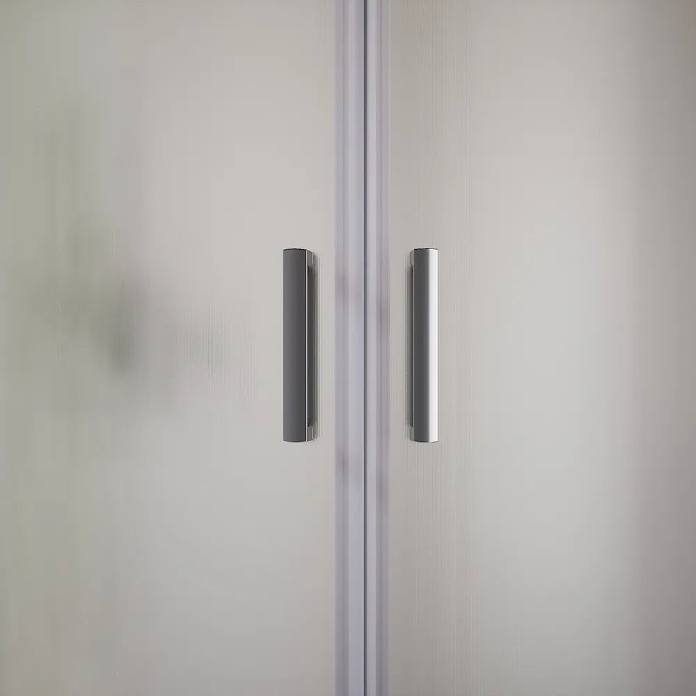 Box doccia semicircolare 70x90 cm profili cromati vetro 6mm stampato h185 | Tonga
