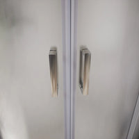 Box doccia semicircolare 80x100 cm profili cromati vetro 6 mm stampato h185 | Tonga