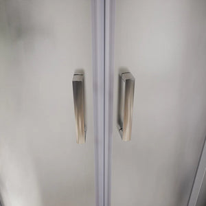 Box doccia semicircolare 80x100 cm profili cromati vetro 6 mm stampato h185 | Tonga