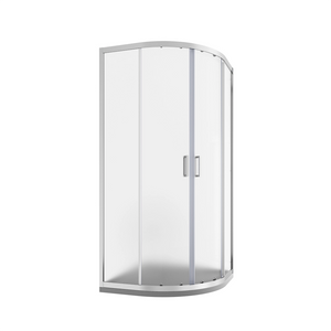 Box doccia semicircolare 80x100 cm profili cromati vetro 6 mm stampato h185 | Tonga