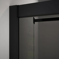 Box doccia semicircolare 80x80 cm profili nero opaco vetro 6mm fumè h185 | Tonga