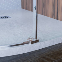 Box Doccia Semicircolare Trasparente 6mm Apertura Scorrevole Anti Calcare - 80x80 raggio 55cm