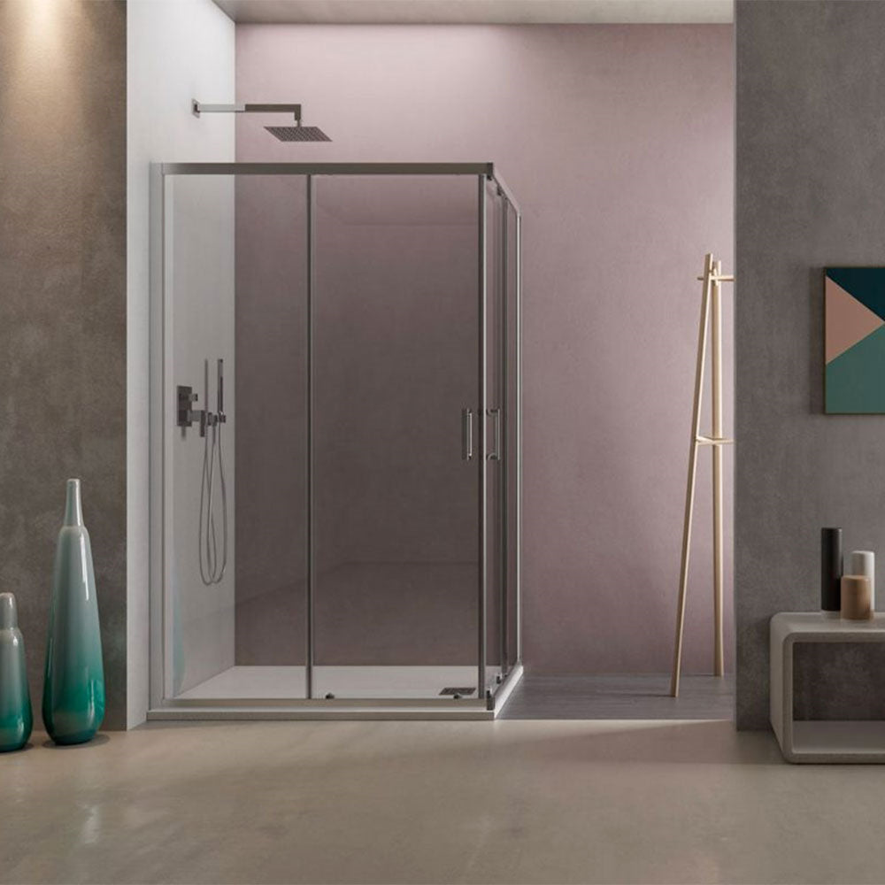 Box doccia Style 100x120xh190cm in cristallo trasparente 6 mm - NO BRAND