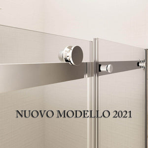 SOTTOCOSTO - Box Doccia Angolare Cristallo Trasparente Anticalcare 8mm Porta Scorrevole - E2.0 - 70x110