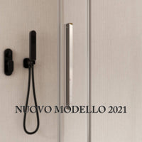 SOTTOCOSTO - Box Doccia Angolare Cristallo Trasparente Anticalcare 8mm Porta Scorrevole - E2.0 - 70x110