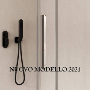 SOTTOCOSTO - Box Doccia Angolare Cristallo Trasparente Anticalcare 8mm Porta Scorrevole - E2.0 - 70x110