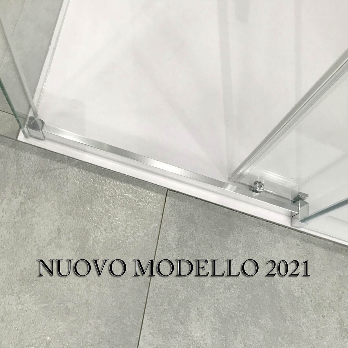 SOTTOCOSTO - Box Doccia Angolare Cristallo Trasparente Anticalcare 8mm Porta Scorrevole - E2.0 - 80x120