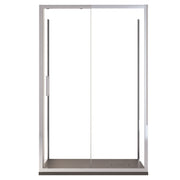 Box doccia tre lati anta scorrevole in cristallo trasparente 6mm h195 agata, misura 90x140x90