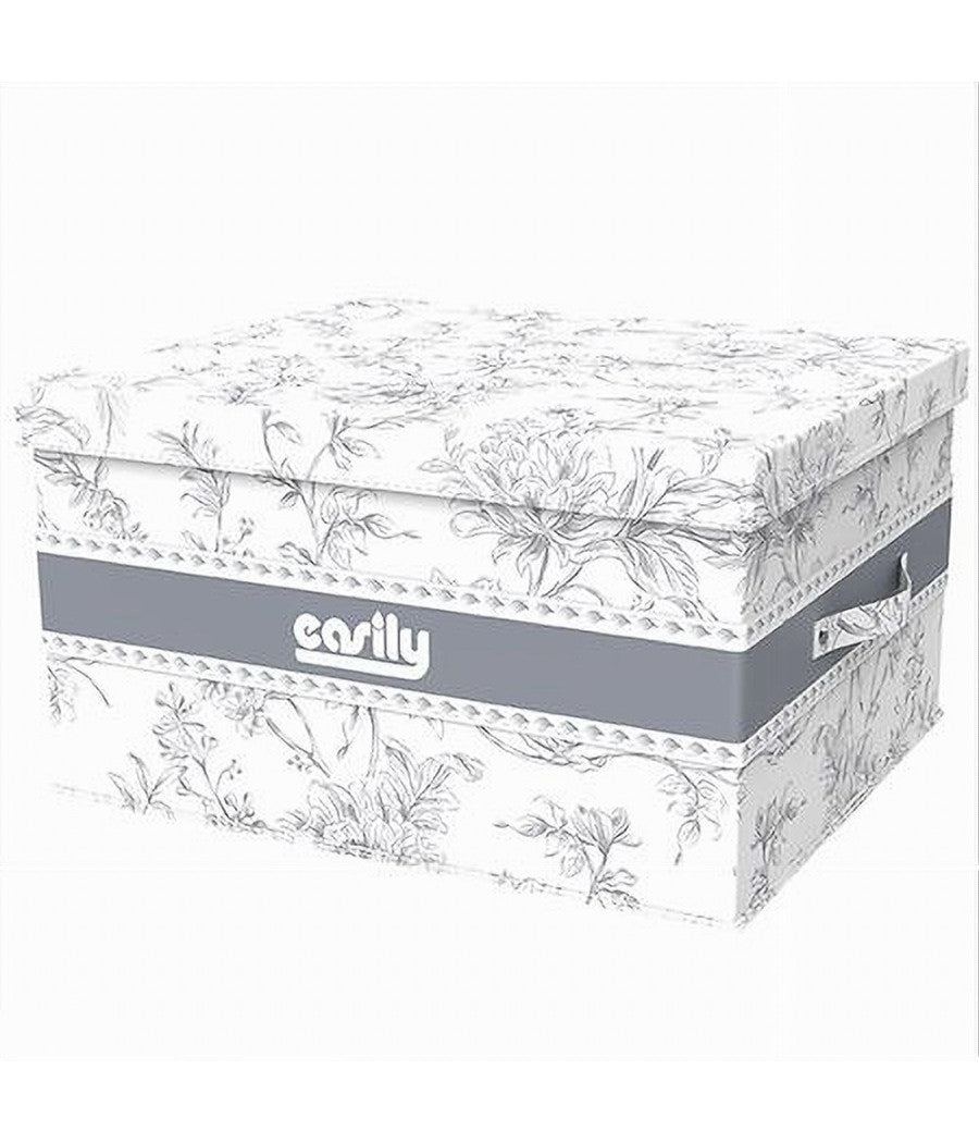 Box Portatutto Scatola Contenitore Salvaspazio Organizer 35x30x20cm Fantasia 87321         