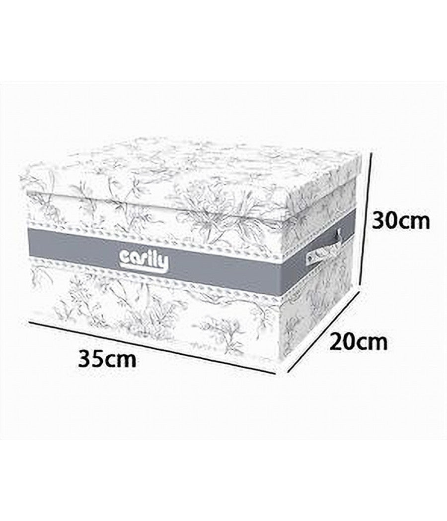 Box Portatutto Scatola Contenitore Salvaspazio Organizer 35x30x20cm Fantasia 87321         