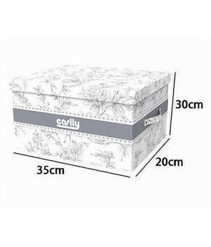 Box Portatutto Scatola Contenitore Salvaspazio Organizer 35x30x20cm Fantasia 87321         