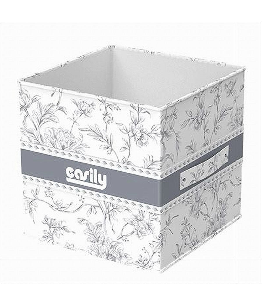 Box Portatutto Scatola Salvaspazio Contenitore Organizer 25x25x25cm Fantasia 87311         