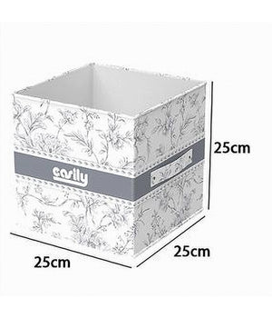 Box Portatutto Scatola Salvaspazio Contenitore Organizer 25x25x25cm Fantasia 87311         