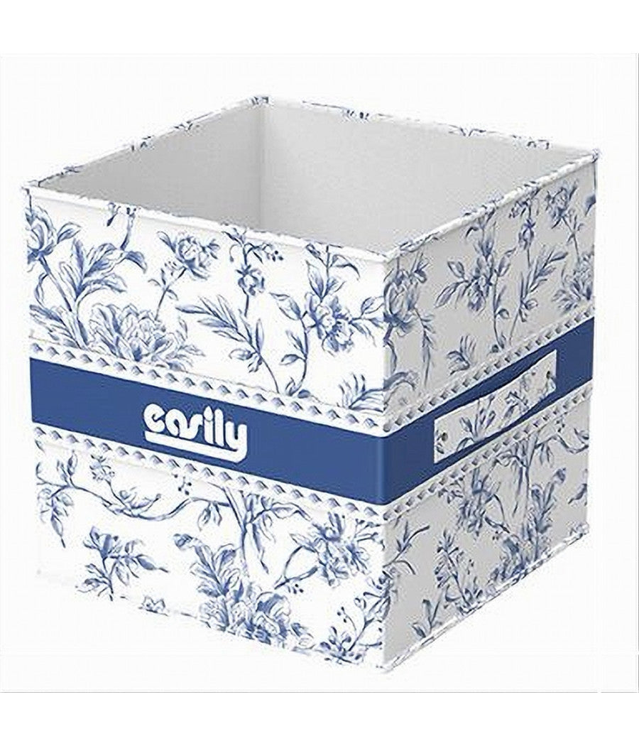 Box Portatutto Scatola Salvaspazio Contenitore Organizer 25x25x25cm Fantasia 87311         
