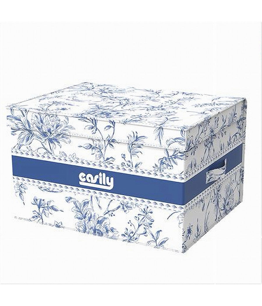 Box Portatutto Scatola Salvaspazio Contenitore Organizer 30x28x15cm Fantasia 87313         