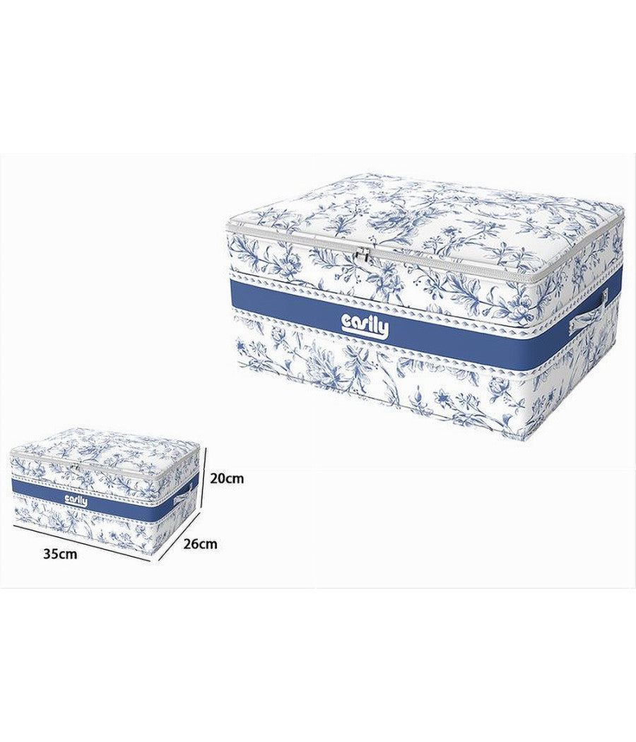 Box Portatutto Scatola Salvaspazio Contenitore Organizer 35x26x20cm Fantasia 87318         