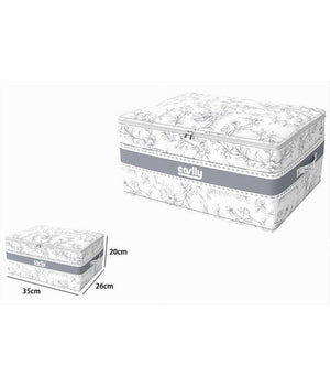 Box Portatutto Scatola Salvaspazio Contenitore Organizer 35x26x20cm Fantasia 87318         