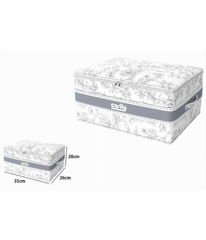 Box Portatutto Scatola Salvaspazio Contenitore Organizer 35x26x20cm Fantasia 87318         